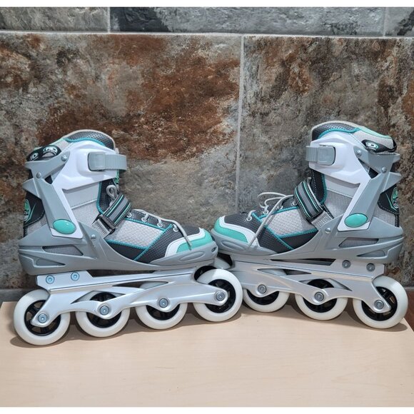 Roller Derby Aerio Q 60 Womens Inline Skates Size 8 Gray Mint Model 1359MT - Picture 13 of 16